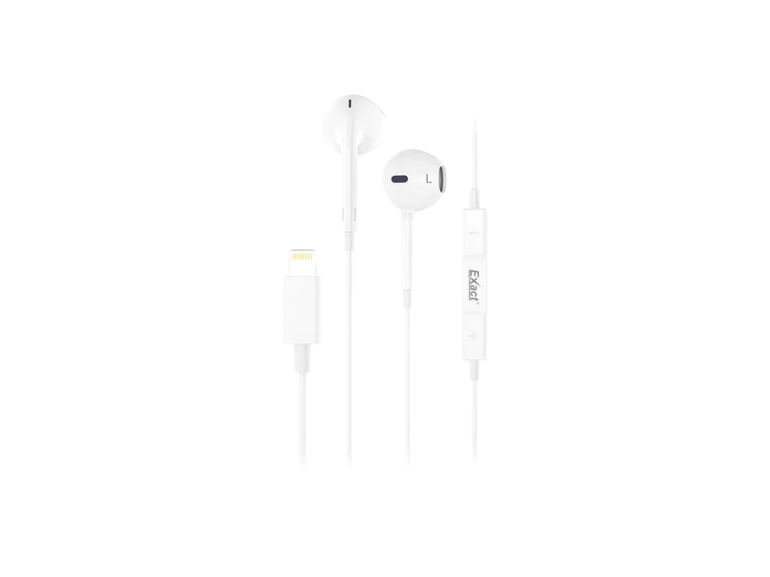 Exact Wired Earphones with Lightning Connector for iPhone EX1207 Exact Wired Earphones with Lightning Connector for iPhone EX1207